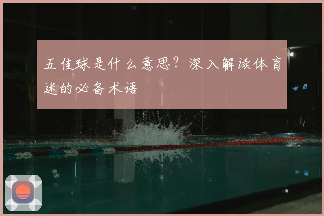五佳球是什么意思?深入解读体育迷的必备术语